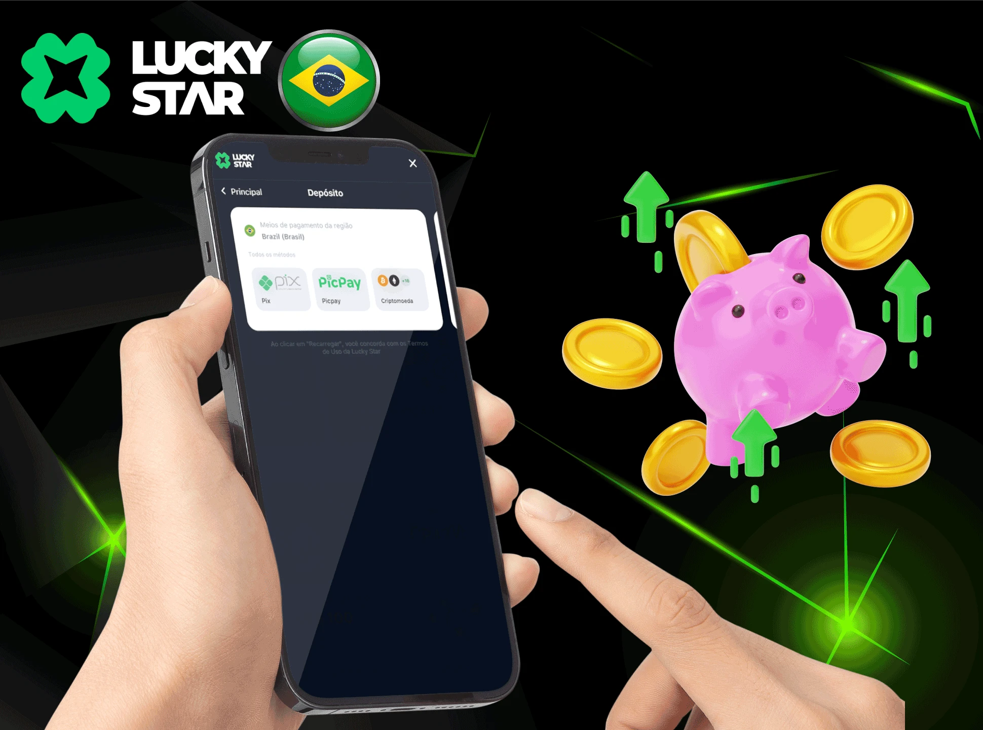 Opções de depósito disponíveis no Lucky Star