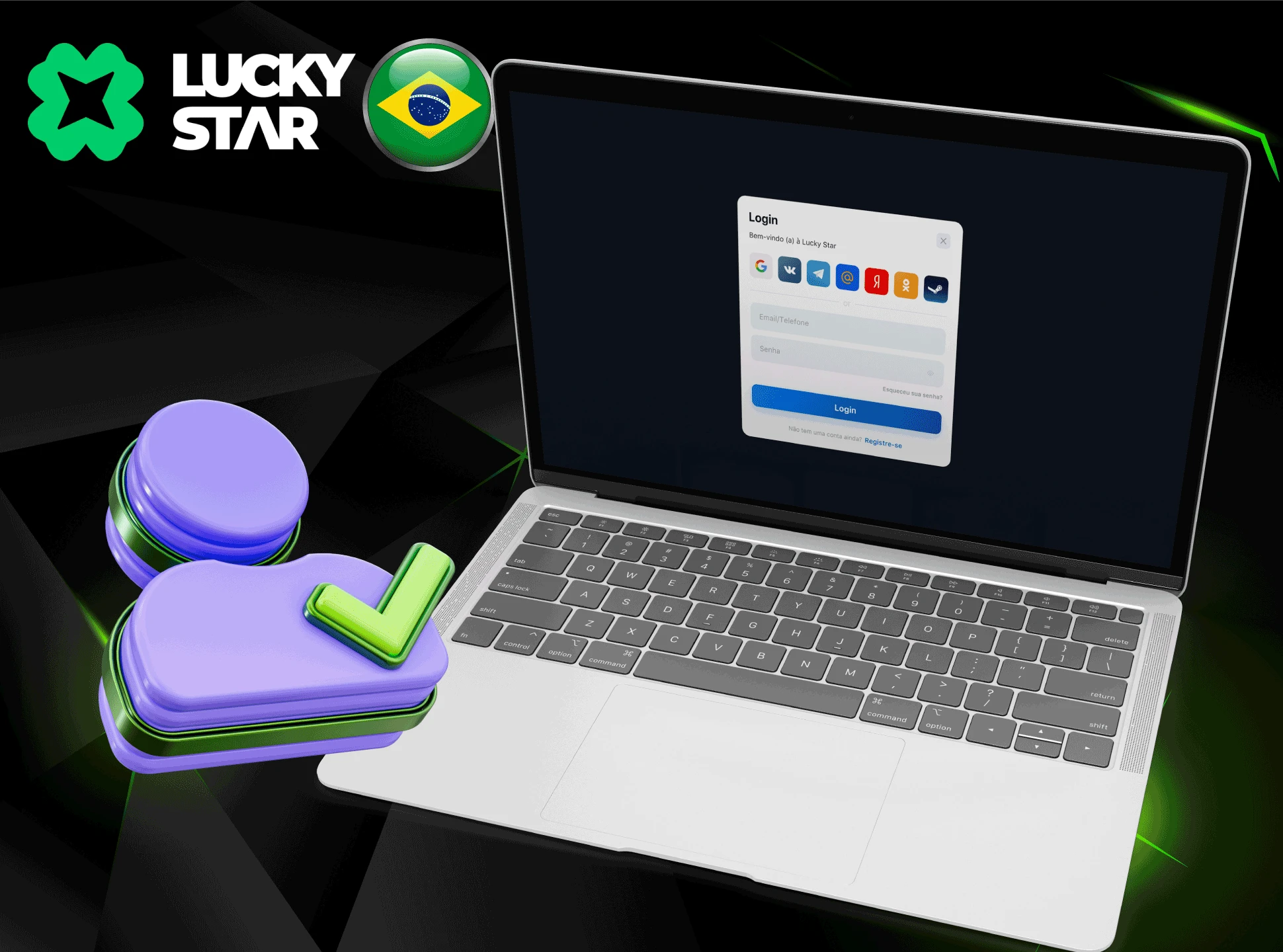 Iniciar sessão na sua conta pessoal numa casa de apostas de um casino online